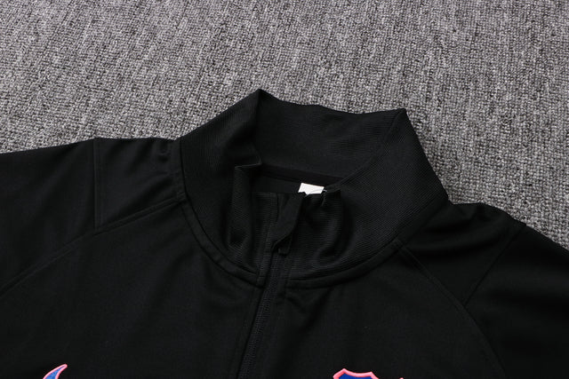 Barcelona 21/22 Tracksuit Black and Purple With Zip
