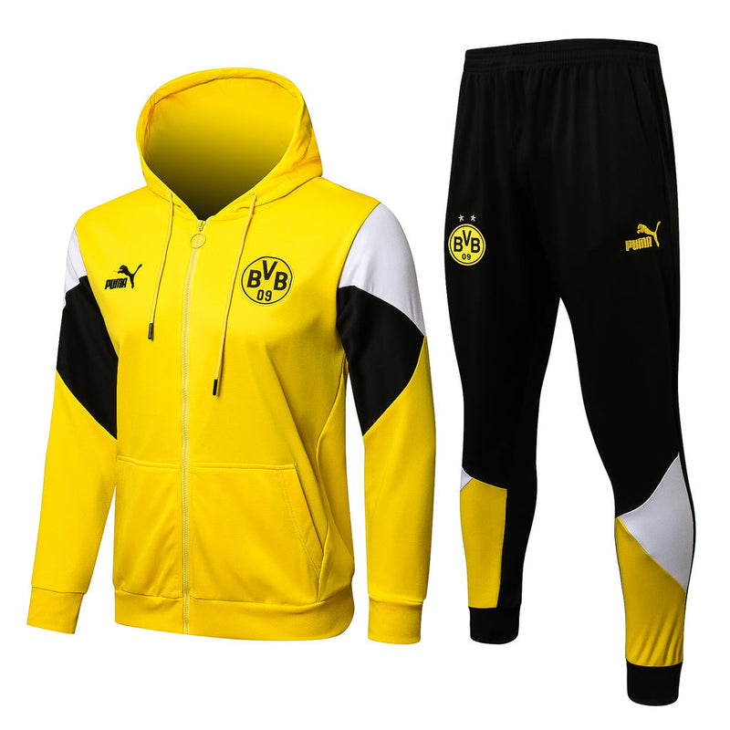 Fato de Treino Borussia Dortmund 21/22 Amarela Com Capuz