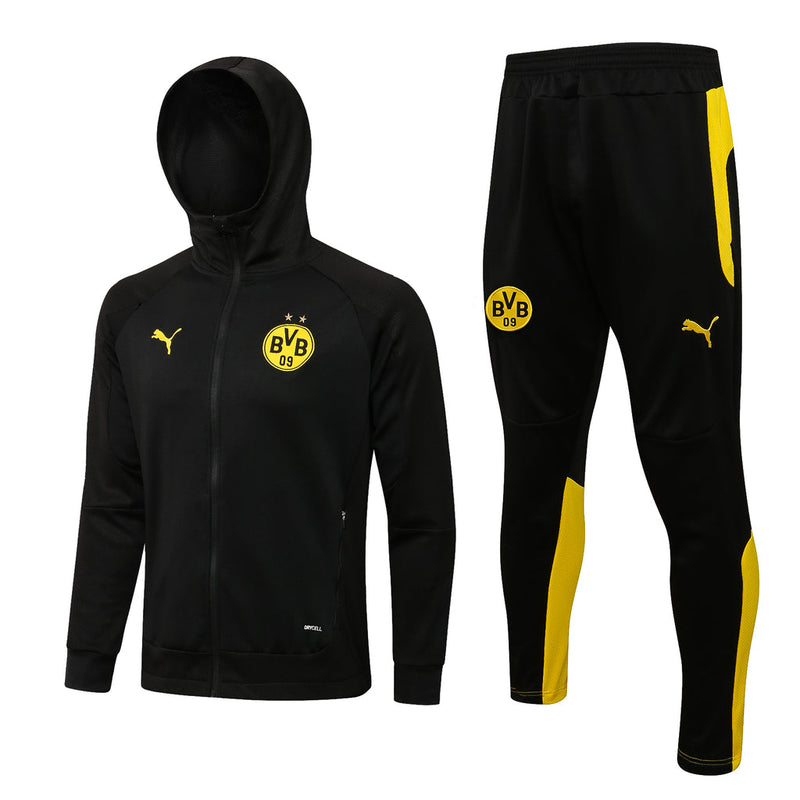 Borussia Dortmund 21/22 Black Tracksuit With Hood