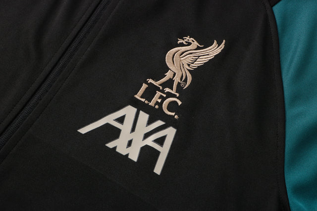 Liverpool 21/22 Tracksuit Black With Zip