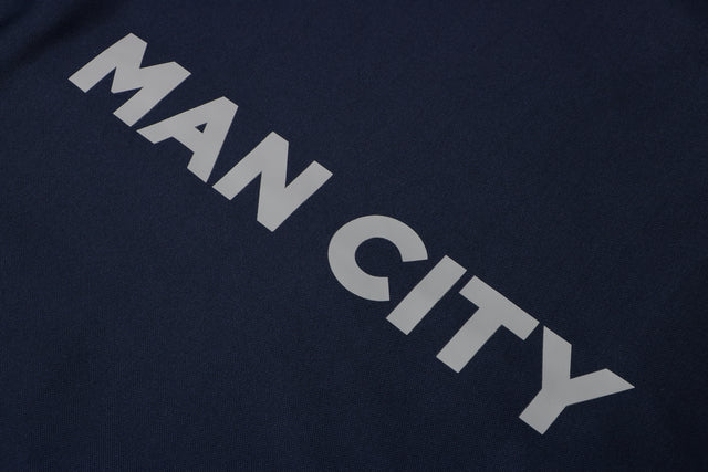 Fato de Treino Manchester City 21/22 Azul Esuro Com Capuz