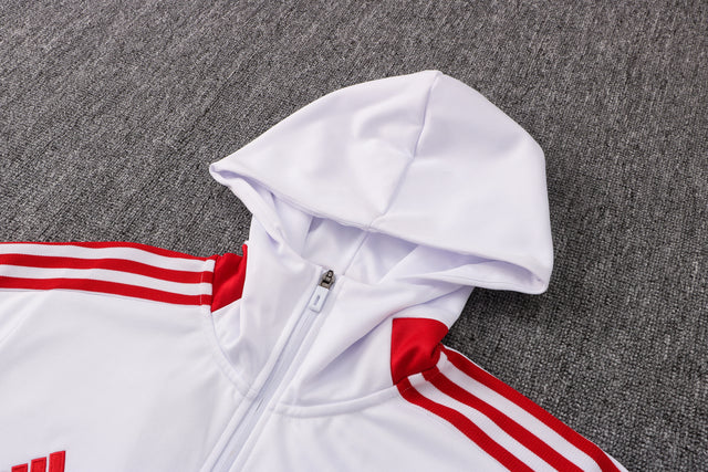 Manchester United 21/22 Tracksuit White With Hood