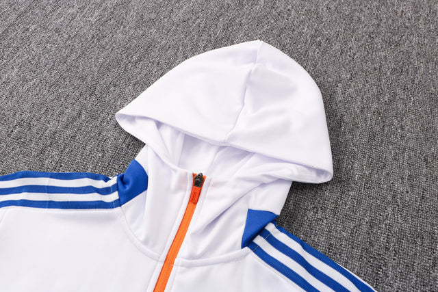 Real Madrid 21/22 Tracksuit White With Hood