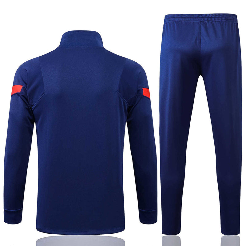 Barcelona 21/22 Tracksuit Royal Blue With Zip