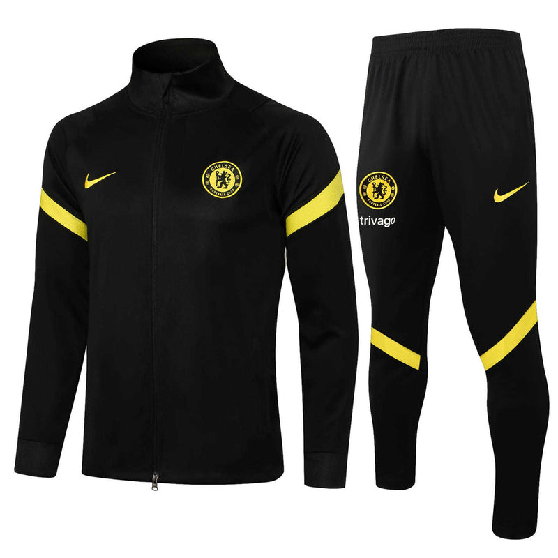 Chelsea 21/22 Tracksuit Black With Zip