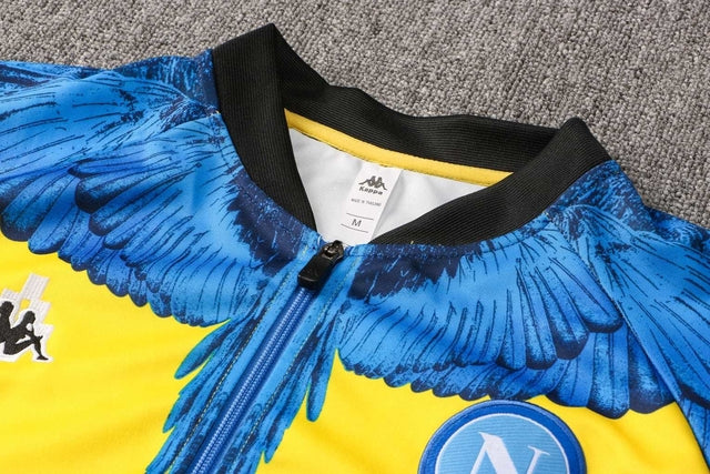 Napoli 21/22 Tracksuit Yellow and Black With Zip