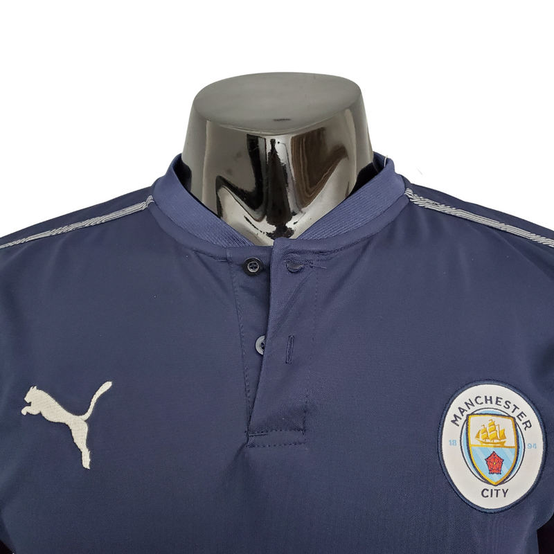 Camisola Polo Manchester City Azul - Masculina